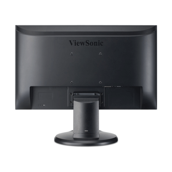 A rear view of a certified refurbished ViewSonic VG2228wm 22 1920x1080 Monitor (NO STAND), showing the brand name at the top along with various ports and ventilation grilles on the back panel.