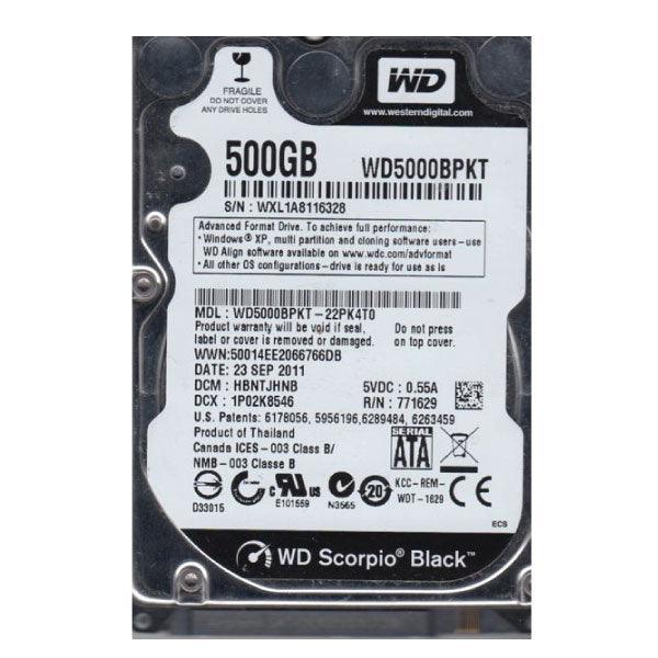 Western Digital WD5000BPKT 500GB 7.2K SATA 3Gb/s 2.5