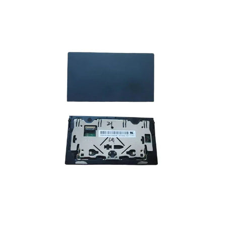 A Lenovo ThinkPad X1 Carbon 6th Gen Touchpad 01LV653 (Genuine) by Lenovo is shown with the back cover removed, revealing internal components and a barcode label, placed on a white background.