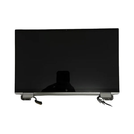 An HP Elitebook X360 1030 G7 13.3" FHD Screen Assembly (M16085-001) by HP is shown detached, with black display, hinges, and visible cables on a white background.