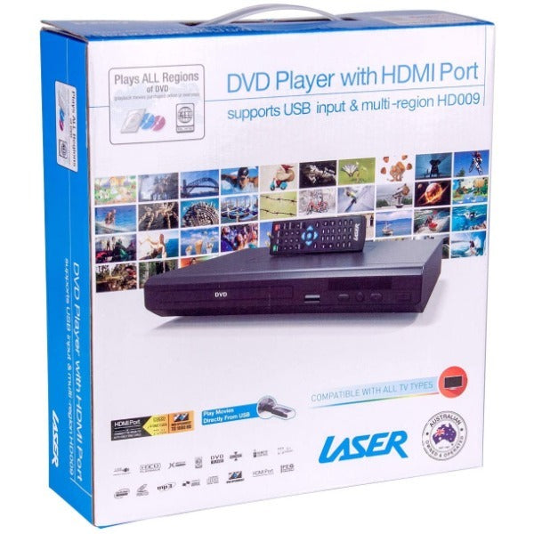 Laser DVD Player Multi Region/HDMI (DVD-HD009) | NEW IN BOX 3mth Wty