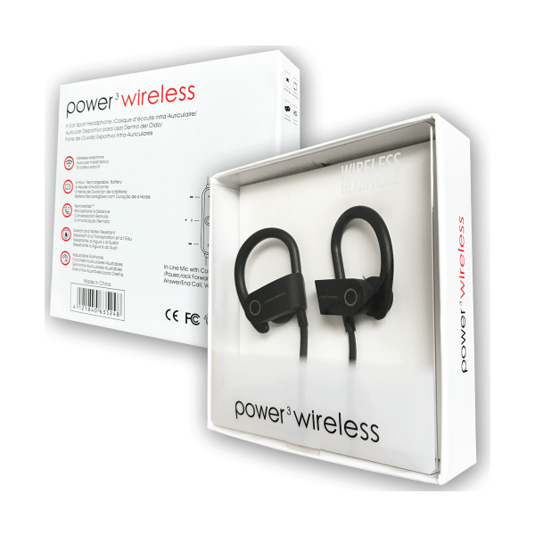 Power3 Wireless Bluetooth Headset - Black