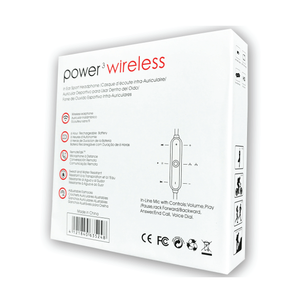 Power3 Wireless Bluetooth Headset - Black
