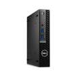 The Dell OptiPlex 7010 Micro, featuring an i5 13500T CPU, 16GB RAM, and a 256GB SSD with Windows 11 Pro and WIFI, is a compact refurbished desktop with front ports, power button, and Dell logo on its black vented panel. Includes 2-year warranty.