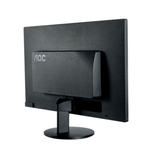 A refurbished AOC intl 23" 2470W FHD IPS Monitor is shown from the back, displaying its stand and rear panel with the AOC logo on the upper left, all set against a plain white background.