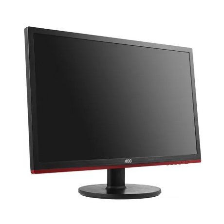 The AOC G2460VQ6 is a 24" Full HD monitor featuring a 1ms response time and 1920x1080 resolution, highlighted by its sleek black design with a red accent along the bottom edge. Note: This version does not include a stand.