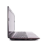 A slim, open Certified Refurbished ASUS K53E i5 2410M 2.3GHz 8GB 500GB 15.6 Laptop is viewed from the left on a white background, displaying its keyboard, ports, and screen.