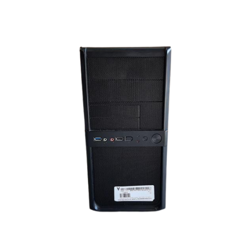 An MSI ASUS PRIME B250M-C SFF desktop, certified refurbished, is shown front-facing with USB ports, audio jacks, power button, vents, a barcode sticker at the bottom; it features an Intel i3-7100 3.9GHz CPU and 8GB RAM with 256GB SSD.