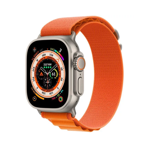 Apple Watch Ultra MQFL3ZP/A 49mm Titanium Cell Orange Alpine Loop Med | Wty