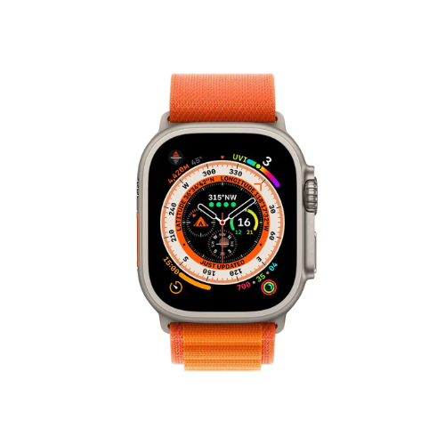 Apple Watch Ultra MQFL3ZP/A 49mm Titanium Cell Orange Alpine Loop Med | Wty