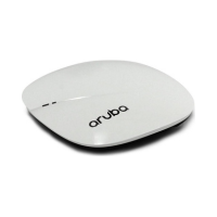 The HP Aruba IAP-305-RW Wave 2 Dual-Band Access Point | Wty is a refurbished device, square-shaped with rounded edges and a black Aruba logo on top, providing enterprise-grade wireless connectivity.
