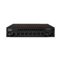 Front view of a certified refurbished Cisco ISR4451-X 4-Port Gigabit Enterprise Router 4400 2RU, displaying enterprise-grade features with front-facing ventilation grills, ports, and the Cisco logo in the upper left corner.