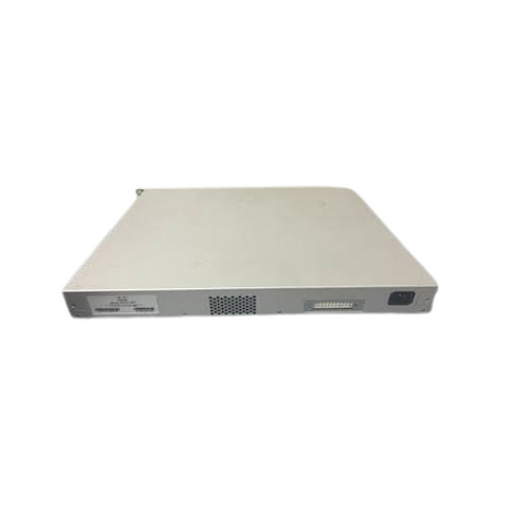 A gray Cisco Meraki MS220-48FP 48-Port Gigabit PoE+ Managed Switch (720W) by Cisco, with front-facing ports and power button, pictured against a white background.