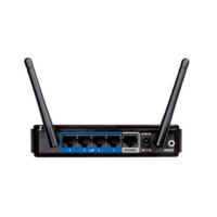 The D-Link DIR-615 Wireless N300 Router Black from D-Link offers two antennas, four LAN ports, a WAN port, power connector, and reset button. This refurbished router delivers reliable home network connectivity.