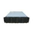 A front view of a certified refurbished Dell EqualLogic PS6000XV iSCSI SAN by Dell with 9.6TB storage (16x600GB 15K SAS), showing multiple drive bays, black metal casing, drive slots, and indicator lights.