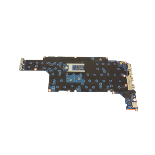 The Dell Latitude 5430 i5 1235U 1.3GHz 1Y2TP Motherboard is displayed on a white background, highlighting its blue and copper details, various ports, and central slot—ideal for those seeking detailed Dell component info. Includes 1-year warranty.