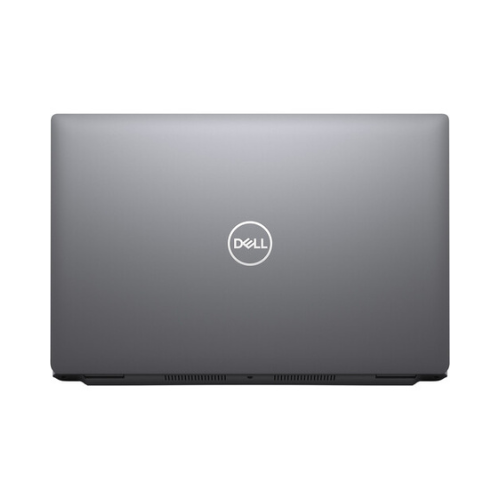 Closed silver Dell Latitude 5521 viewed from above, with the Dell logo on the lid—this refurbished laptop features an i7-11850H processor, 32GB RAM, 1TB SSD, and a 15.6" display running Windows 11 Pro.