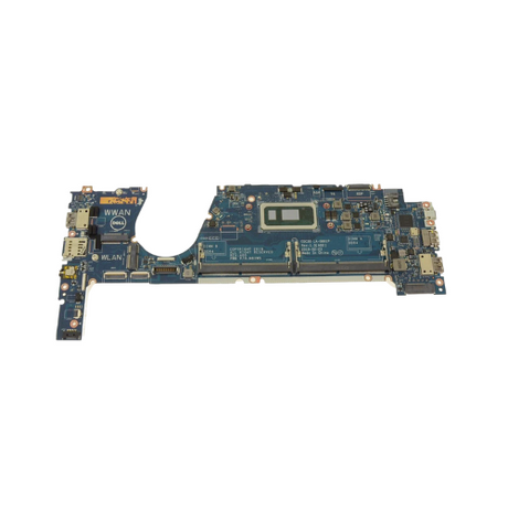 A certified refurbished Dell Latitude 7300 Motherboard (i5-8265U 1.6GHz, LA-G861P TCDGC) by Dell, with various ports and connectors visible, isolated on a white background. Warranty included.