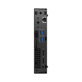 Rear view of the Dell OptiPlex 5000 Micro i5 12500T shows Ethernet, four USB 3.0 ports, HDMI, DisplayPort, power connector, and ventilation grills.