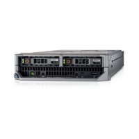 A Dell PowerEdge M640 Blade Server with dual Silver 4214R CPUs, 256GB RAM, and 2x240GB drives is shown featuring black venting and indicator lights on the front—ideal for enterprise virtualization—against a white background.