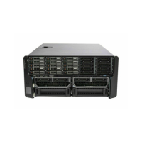 A front view of a Dell PowerEdge VRTX Blade Chassis featuring 19x 2.4TB 10K drives and 4x 960GB SSDs, with multiple drive bays, designed for enterprise data storage.