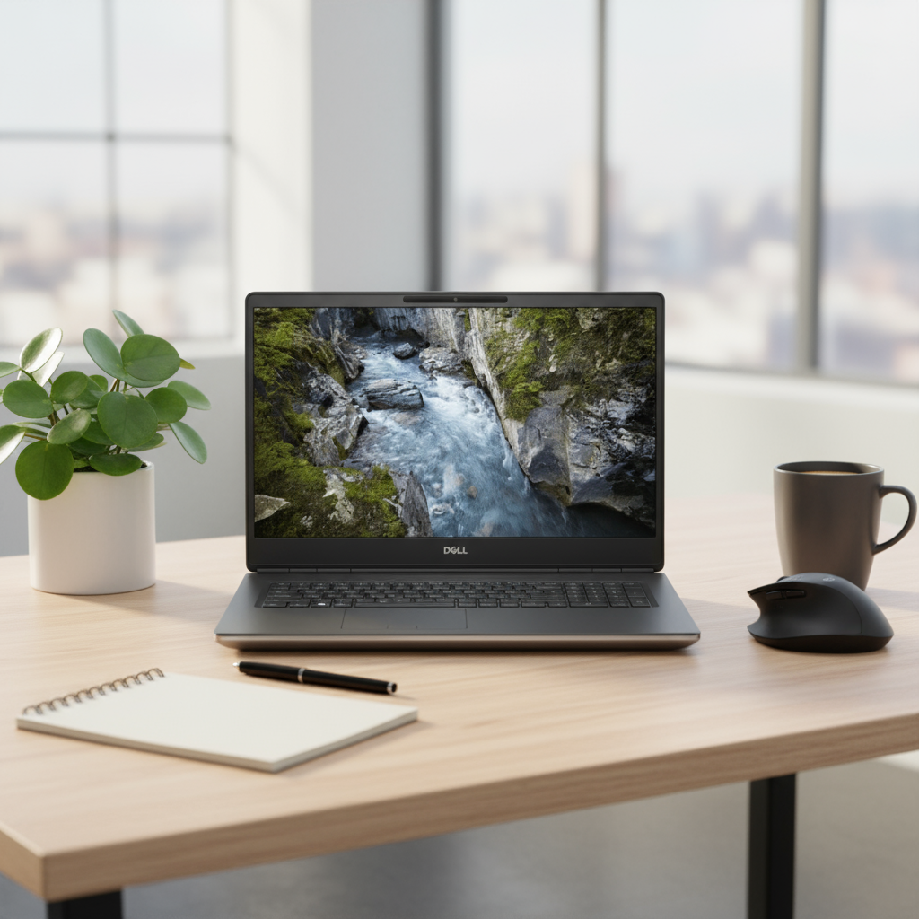 A refurbished Dell Precision 7550 i7 10750H laptop with 32GB RAM, 512GB SSD, T2000 graphics, and 15.6