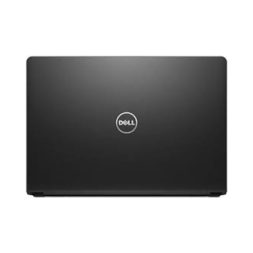 A closed black Certified Refurbished Dell Vostro 3578 i7 laptop is shown from above, featuring the Dell logo centered on the lid against a plain white background.