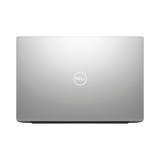 Closed silver Dell XPS 13 Plus 9320 laptop viewed from above, with the Dell logo centered on the lid against a plain white background—a sleek, certified refurbished device with i7 1260P, 16GB RAM, 512GB SSD, and a 13.3" touch display.