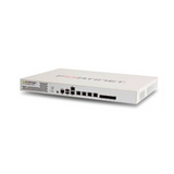 A certified refurbished Fortinet FortiGate FG-300D Firewall Security Appliance by Fortinet, featuring multiple Ethernet ports, indicator lights, and ventilation grills on a white, rectangular chassis.