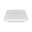 A white, rectangular Fortinet FortiAP-321E Indoor WiFi Access Point by Fortinet with front indicator lights is shown from a low, front-facing angle against a plain background.