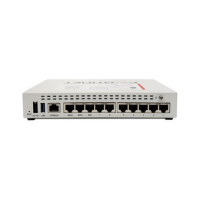 The Fortinet FortiGate 60E FG-60E, a refurbished 10-port Gigabit firewall security appliance, is displayed from the front showing Ethernet ports, a USB port, and an LED indicator against a plain white background.