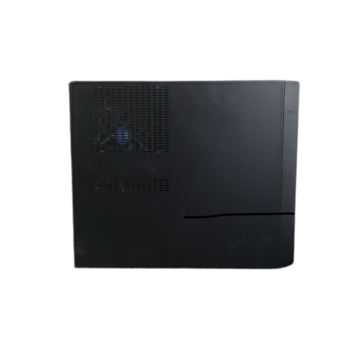 A black desktop computer case viewed from the side with ventilation grills and a power button, against a white background. This GIGABYTE Gigabyte H110M SFF features an Intel i3-6100 3.7GHz CPU, 8GB RAM, and 120GB SSD running Windows 10 Pro.