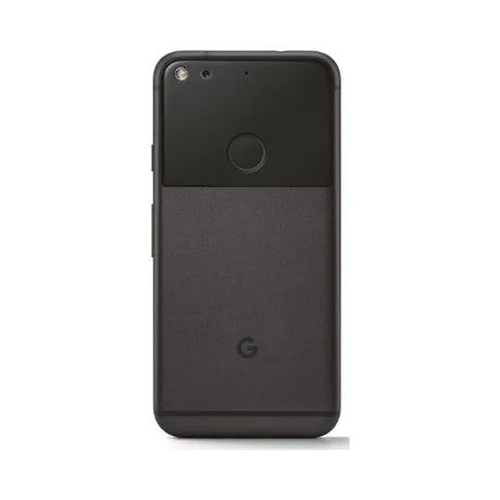 The certified refurbished Google Pixel 1 2PW4200 32GB Black (unlocked, AU stock) by Google features a rear camera and flash in the top left, fingerprint sensor center-top, and G logo at the bottom.