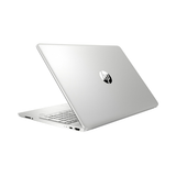 The HP 15S-EQ3XXX laptop in silver, featuring the HP logo, runs on an AMD Ryzen 5 5625U processor with 16GB RAM and a 512GB SSD. Certified refurbished for reliability and style, it comes with Windows 11 Pro and a warranty.