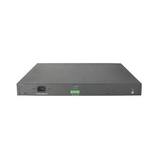 A front view of the black Aruba HPE 3600 Wireless Mobility Controller rackmount shows a left power socket, central indicator lights, and a right button; designed for enterprise WiFi and policy enforcement firewall tasks.