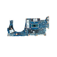 The HP EliteBook 830 G9 i7 1255U 16GB Motherboard (N09309-601), a certified refurbished HP unit, features various electronic components and connectors—shown on a white background.