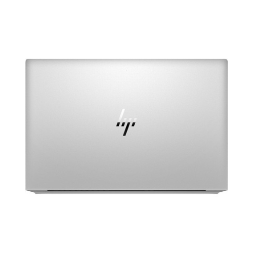 A closed silver HP EliteBook 850 G7 i7 business laptop, with the HP logo centered on the lid, is shown from above against a plain white background.