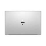 A closed silver HP EliteBook 850 G7 i7 business laptop, with the HP logo centered on the lid, is shown from above against a plain white background.