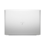 A closed silver HP EliteBook 860 G10 i7 1355U laptop by HP is shown from above with the HP logo centered on the lid, set against a plain white background.