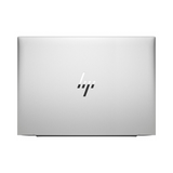 A closed silver HP EliteBook 830 G9, featuring a centered HP logo on the lid—this certified refurbished laptop has an Intel Core i7-1255U processor, 16GB RAM, 256GB storage, and a 14 display.