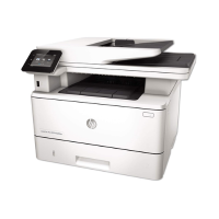 The certified refurbished HP LaserJet Pro MFP M426fdn Monochrome Laser Printer (42.9k page count) by HP features a touchscreen, automatic document feeder, and paper tray—ideal for high-volume use. Shown on a plain white background.