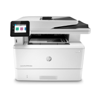 The HP LaserJet Pro MFP M428fdw Wireless Mono Printer (30k page count) by HP, featuring a touchscreen, paper tray, and document feeder, is displayed on a white background.