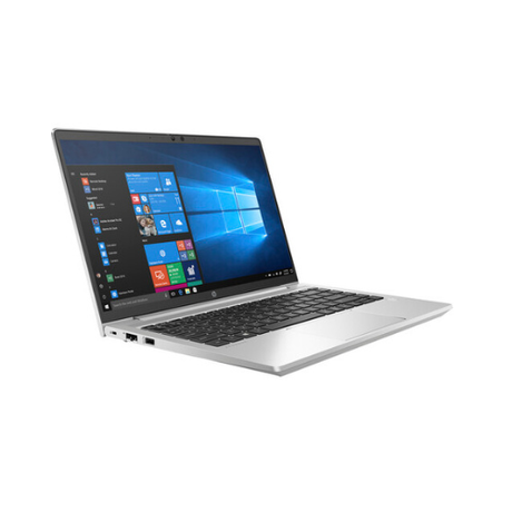 A silver HP ProBook 440 G8 i5-1135G7 laptop by HP is open on a white background, showing its keyboard, touchpad, and side ports. This certified refurbished 14" business laptop features 16GB RAM, 512GB SSD, and runs Windows 11 Pro.