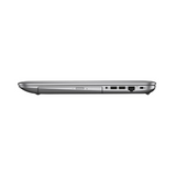 A closed HP ProBook 470 G4 (i5 7200U, 8GB, 500GB SSD, 930MX, 17.3, W10P) shows USB, Ethernet, HDMI ports and an optical drive along its slim side—ideal for a professional workspace. Brand: HP.