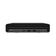 Front view of the refurbished HP ProDesk 400 G6 Mini, featuring USB, USB-C, headphone jack, and power button. Equipped with Intel Core i5-10500T, 8GB RAM, 256GB SSD, Windows 11 Pro, and a 1-year warranty for reliable performance.