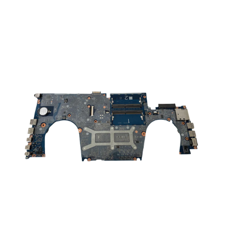 A certified refurbished HP ZBook 15 G5 motherboard (L28695-001, E-2186M CPU) by HP with multiple ports and slots, shown on a white background. Includes 1-year warranty.