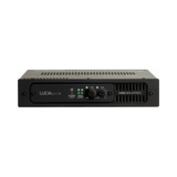 Certified refurbished Lab.gruppen LUCIA 60/1-70 mono amplifier, 60W 70V DSP, features front ventilation slots, control knobs, and indicator lights. Compact rectangular black design with "LABGRUPPEN" branding. Includes warranty.