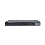 The Lanner FW-7573ASF801 1U Network Security Appliance by Lanner is shown from the rear, displaying ventilation slots, a power socket, and multiple ports, set against a plain white background.