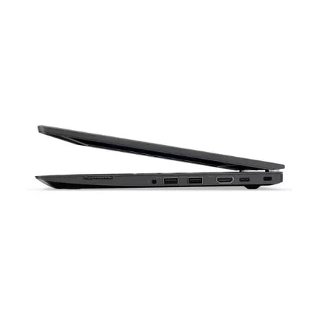 A certified refurbished Lenovo ThinkPad 13 G2 business laptop, partially closed and shown from the side with visible USB, HDMI, and headphone ports against a white background. Powered by Intel Core i7 7500U for dependable performance.