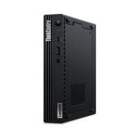 The Lenovo ThinkCentre M90Q USDT (i5 10500T, 16GB, 512GB, WiFi, W11P) is a compact black refurbished desktop with front vents, USB ports, and power button visible—perfect for saving space in any setup.